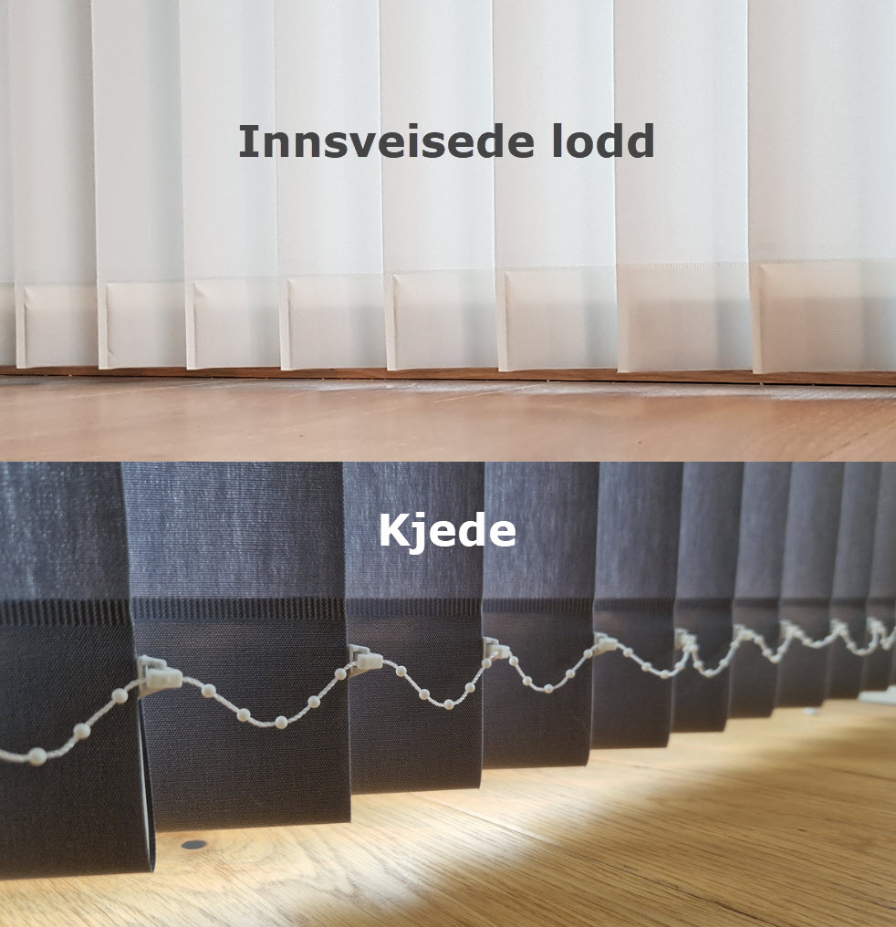 Innsveisede bunnlodd eller kjede?